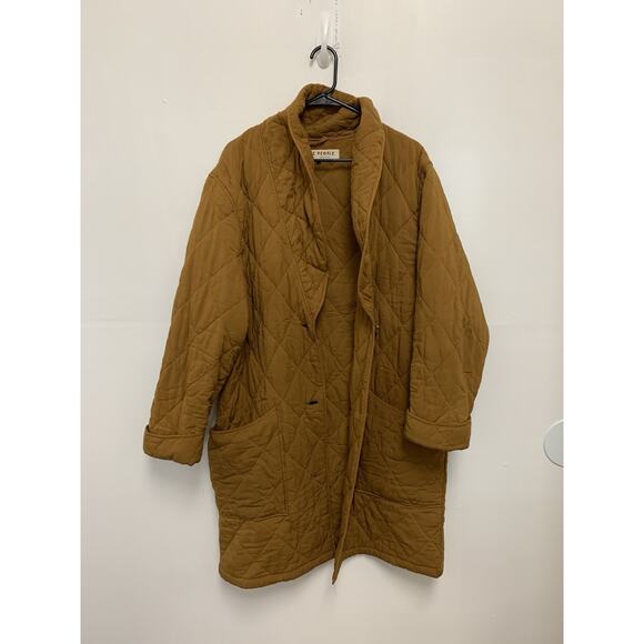 Free People Jackets & Blazers - Free People Women's M Oversized Brown Quilted Happy Day Dreamer Jacket